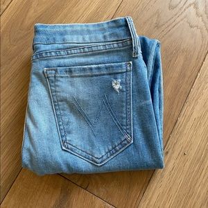 Mother jeans light wash Looker Crop
